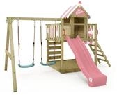 Wickey Spielturm Smart Candy &ndash; Kletterturm mit Rutsche, Kletterwand & Schaukel,