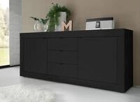 Home affaire Sideboard Basic Breite 210 cm, Kommode 2 T&uuml;ren, 3 Schubk&auml;sten,