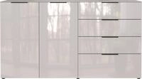 GERMANIA Sideboard Oakland, in 2 Breiten, Fronten und Oberboden mit Glasauflage