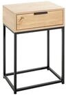 HAKU Konsolentisch Konsole - eiche-schwarz - Metall, Spanplatte - H. 60cm -