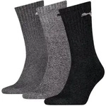 PUMA Socken PUMA UNISEX CREW SOCK 3P (3 Paar) mit farblichem Logo grau 47-49