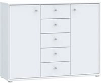 FORTE Kommode Tempra, Kommode, 2 T&uuml;ren, 5 Schubk&auml;sten, viel Stauraum, Breite 108,8