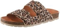 Pantolette VERBENAS "Randell Leopardo", Damen, Gr. 37, braun (leo), Leder, Schuhe