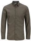 Jack & Jones Langarmhemd JJESUMMER Shirt LS SN in Leinenoptik
