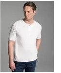 Trigema T-Shirt TRIGEMA T-Shirt mit Knopfleiste DELUXE Baumwolle (1-tlg) wei&szlig;...