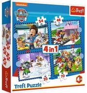 Trefl Puzzle Puzzle Paw Patrol: Hundeangelegenheiten 4in1 (35,48,54,70 Teile),