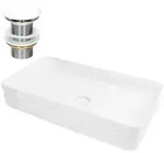 LuxeBath Waschbecken Waschtisch Aufsatzwaschbecken aus Keramik f&uuml;r Badezimmer /