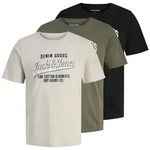 Jack & Jones Rundhalsshirt JJETHAN TEE SS CREW NECK 3PK MP NOOS (Packung,...