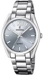 Festina Quarzuhr Boyfriend Damenuhr F20622-J Silbern Edelstahlband 36,8 mm