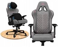 YUMISU B&uuml;rostuhl Gaming-Sessel YUMISU 2050 grau magnetischen Kissen zu 165&deg; neigbar