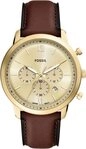 Fossil Chronograph Neutra FS6113, Quarzuhr, Armbanduhr, Herrenuhr, Lederarmband,