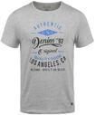 Rundhalsshirt BLEND "Rundhalsshirt BHDoppler", Herren, Gr. L, grau (stone mix),