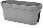 Spetebo Blumentopf Balkon Blumentopf OVAL - gro&szlig; / grau (St&uuml;ck, 1 St.,...