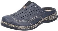 Clog RIEKER, Damen, Gr. 36, blau (nachtblau), Lederimitat, unifarben, Schuhe Clog,