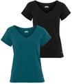 Funktionsshirt FAYN SPORTS "Double Pack Essential", Damen, Gr. 34, gr&uuml;n (schwarz,