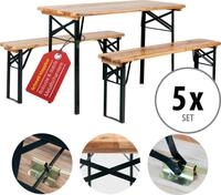Stagecaptain Bierzeltgarnitur Hirschgarten BB-117 Sitzgarnitur 117 cm L&auml;nge,