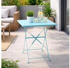 Mojawo K&uuml;chentisch Bistrotisch Klapptisch Campingtisch Balkontisch T&uuml;rkis B60xH71cm