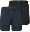 Boxershorts SCHIESSER "Boxershort 2er Pack", Herren, Gr. S, schwarz (schwarz,