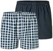 Webboxer SCHIESSER "Web-Boxershorts 2er Pack", Herren, Gr. S, blau (dunkelblau),