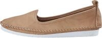Slipper ANDREA CONTI, Damen, Gr. 38, beige (sand), Glattleder, Leder, Schuhe Slipper