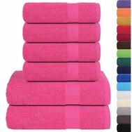 vidaXL Badet&uuml;cher 6-tlg. Handtuch-Set FROGN Rosa 360 g/m&sup2;, (1-St)