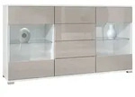 Vladon Sideboard Bari V1 (Kommode mit 2 T&uuml;ren, 4 Schubladen und 2 flexible