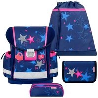 Belmil Schulranzen Classy, Sterne, 4tlg.,1. Klasse, Grundschule, Einschulung,