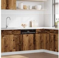 vidaXL Unterschrank Geschirrsp&uuml;lerblende Altholz-Optik 60x1,5x67 cm Holzwerkstoff