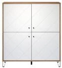 trendteam Sideboard TouchWO Sideboard 4 T&uuml;ren Eiche Dekor, wei&szlig; matt. (1 St)