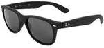 Ray-Ban Sonnenbrille Ray-Ban New Wayfarer RB2132 622 Rubber Black Green schwarz...