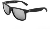 Ray-Ban Sonnenbrille Ray-Ban Justin RB4165 622/6G Rubber Black Grey Mirror...