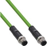 Inline Industrie Netzwerkkabel, M12 4pol D-kodiert Stecker/Stecker, PUR, 5m...