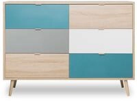 Finori Kommode, Sonoma Eiche / Tricolor B x H x T ca. 120 x 87 x 40 cm