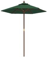 vidaXL Sonnenschirm, Balkonschirm mit Holzmast Gr&uuml;n 196x231 cm