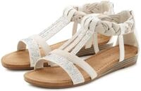 Sandale LASCANA "Sommerschuh, Sandalette", Damen, Gr. 39, wei&szlig; (sanftes wei&szlig;),
