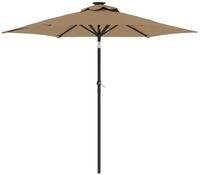 vidaXL Sonnenschirm Sonnenschirm mit Stahlmast Taupe 225x225x212 cm