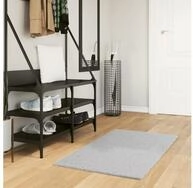 vidaXL Teppich vidaXL Teppich HUARTE Kurzflor Weich und Waschbar Grau 60x110 cm
