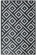 vidaXL Outdoorteppich 190 x 290 cm Outdoor-Teppich Wei&szlig; und Schwarz 190x290 cm...