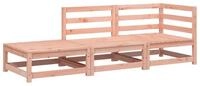 vidaXL Sofa, Gartensofa mit Hocker 2-Sitzer Massivholz Douglasie