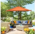 Outsunny Sonnenschirm sechseckig, windfest, stabil, LxB: 196x196 cm, Balkonschirm,