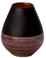 Villeroy & Boch Dekovase Manufacture Swirl Vase, 10 x 12 cm, schwarz/kupfer (1...