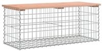 vidaXL Gartenbank Gartenbank aus Gabionen 103x44x42 cm Massivholz Douglasie...