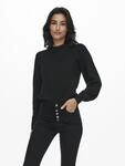 Stehkragenpullover JDY "JDYRUE LIFE L/S PULLOVER KNT NOOS", Damen, Gr. XS, schwarz,