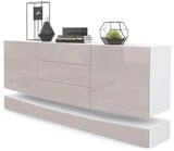 Vladon Sideboard City (Kommode, mit 2 T&uuml;ren und 3 Schubladen), Wei&szlig;...