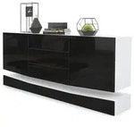 Vladon Sideboard City (Kommode, mit 2 T&uuml;ren und 3 Schubladen), Wei&szlig;...
