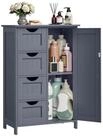 VASAGLE Badm&ouml;bel-Set Badezimmerschrank Badschrank Beistellschrank, mit 4 Schubladen,