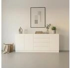 borchardt M&ouml;bel Sideboard Vaasa, Kommode mit 3 T&uuml;ren und 4 Schubk&auml;sten auf