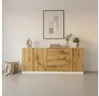 borchardt M&ouml;bel Sideboard Vaasa, Kommode mit 3 T&uuml;ren und 4 Schubk&auml;sten auf