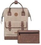 CABAIA Rucksack Waxed Cotton Backpack (Set, 3-tlg)