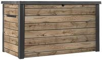 Keter Gartenbox "Ontario" 870L in Holzoptik 147x83x86 cm mit Gasdruckfedern